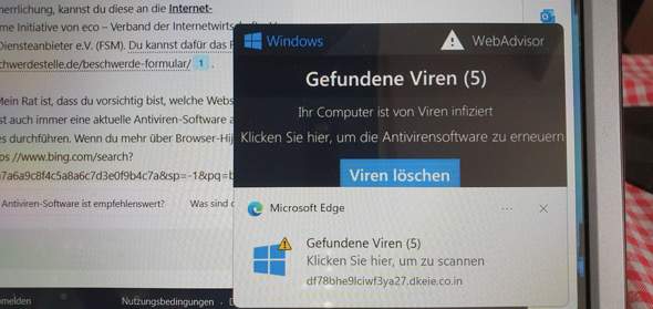 - (Antivirusprogram , Virenalarm)