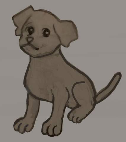 - (Hund, Kunst, malen)
