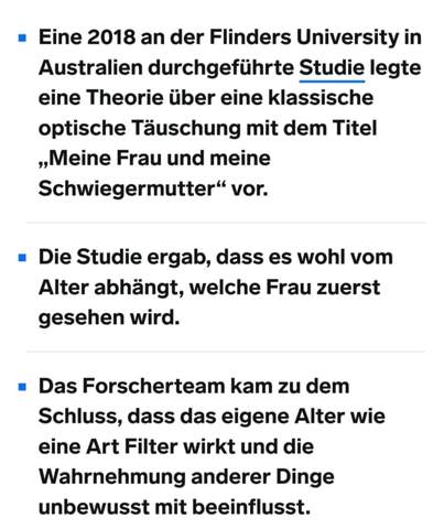- (Frauen, Alter, optische Täuschung)