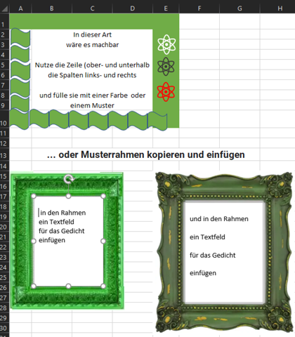 - (Microsoft Excel, Excel-Formel, Rahmen)
