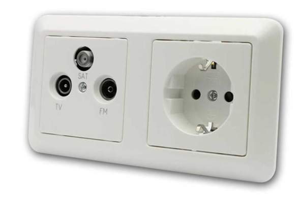 - (Kabel, Steckdose)