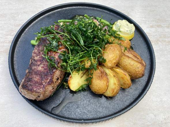 - (Essen, abnehmen, kochen)