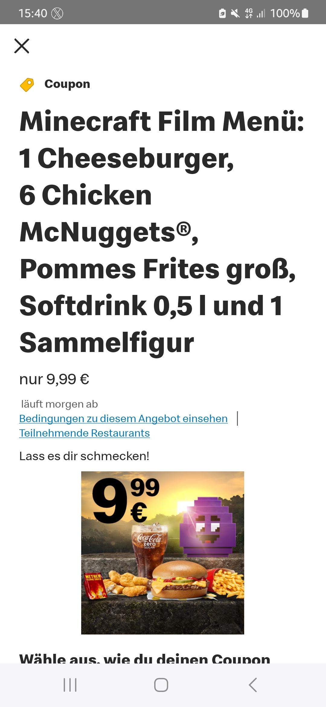 Wie viel kostet das Minecraft menü bei McDonald's? (Alltag, Fast Food