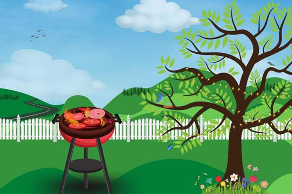 - (Grillen, abends)