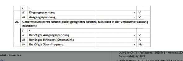 - (TV, Elektrik, Spannung)