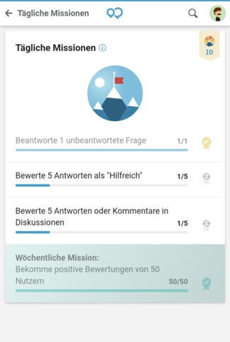 - (Punkte, Level, gutefrage-Nutzer)