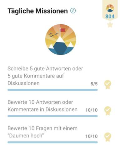 - (Punkte, Level, gutefrage-Nutzer)