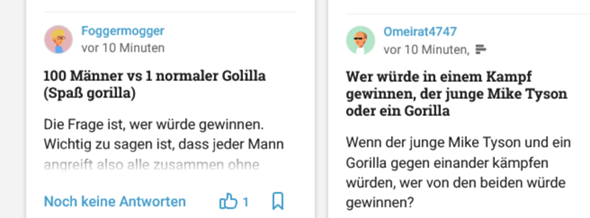- (Philosophie, Kampf, Wildtiere)