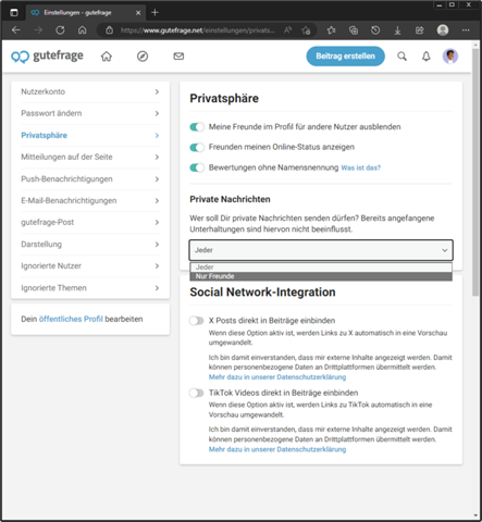 - (gutefrage.net, Anschreiben, freundschaftsanfrage)