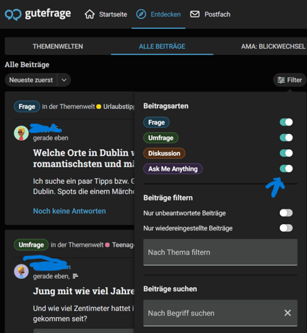 - (gutefrage-Nutzer, gutefrage.net-App, Themenwelten)
