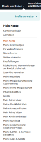 - (Amazon, Versand, Bestellung)