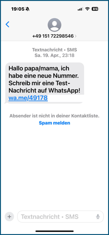 - (Betrug, SMS, Nummer)