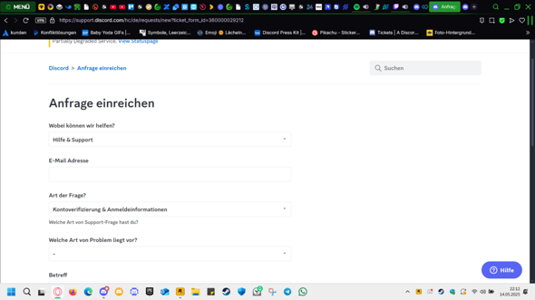 - (Account, Konto, Discord)