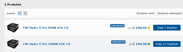 - (Gaming PC, Netzteil, High-End)
