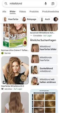 - (Aussehen, Farbe, Friseur)