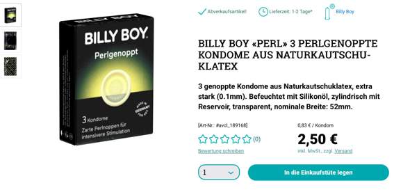 - (Kondom, Durex, billy-boy)