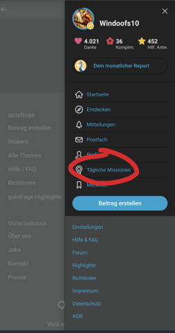 - (Punkte, Level, gutefrage-Nutzer)