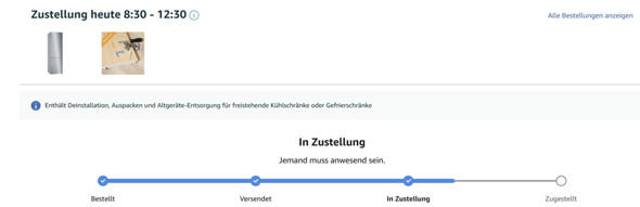 - (Amazon, Bestellung)
