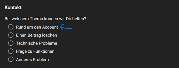 - (Support, Namensänderung, Nutzername)