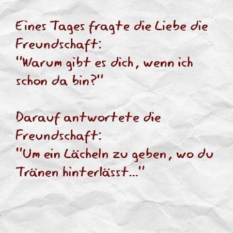 - (Liebe, Freundschaft, Gefühle)