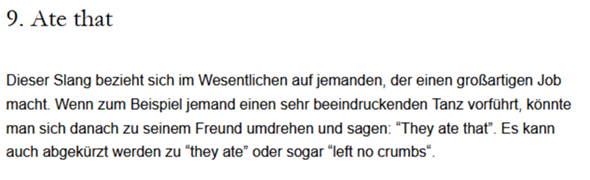 - (Englisch, Slang)