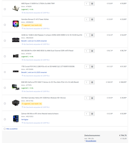 - (Gaming PC, Budget-PC)