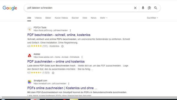 - (schneiden, PDF, teilen)