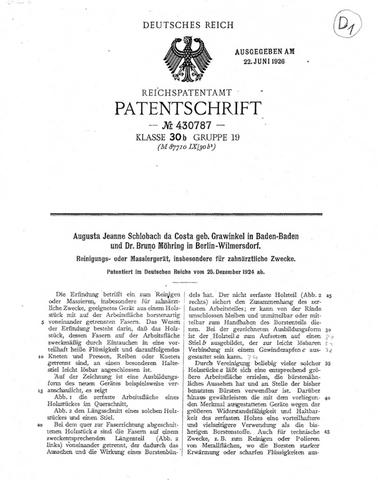 Patentschrift 1 - (Islam, Zahnpflege, Miswak)
