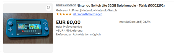 - (Nintendo Switch, Switch, gebraucht)