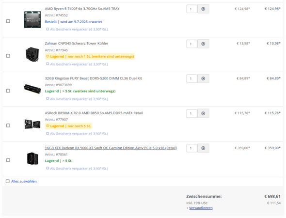- (Gaming PC, CPU, Prozessor)