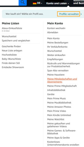 - (Amazon, Versand, Amazon Prime)