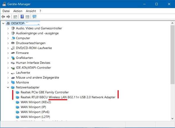 - (Internet, WLAN, Treiberproblem)
