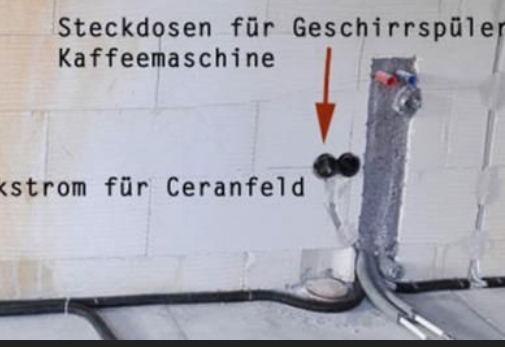 - (Elektrizität, Sanitär, Steckdose)