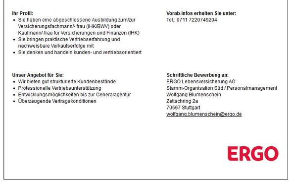 Ergo Stammorganisation - (Versicherung, ergo, HMI)