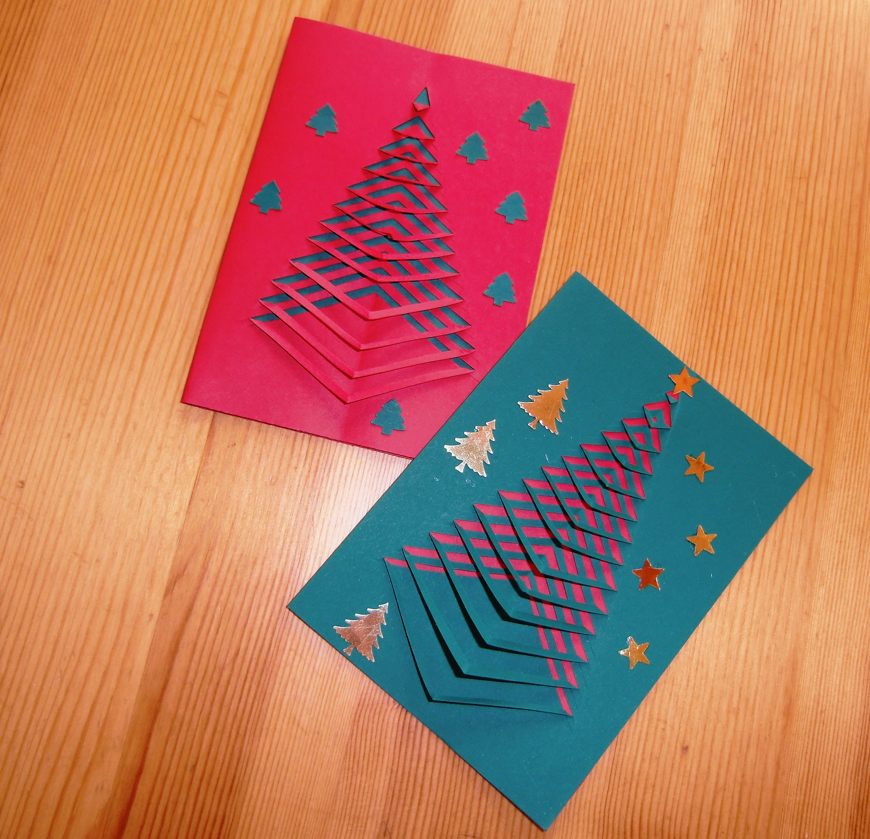 Weihnachtskarten selbermachen (Weihnachten, Karten, basteln)