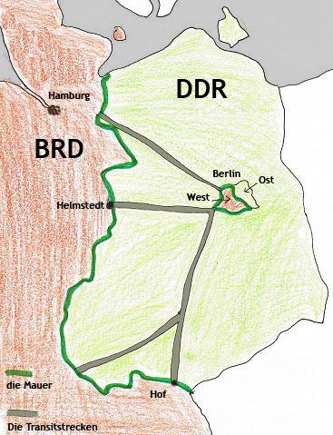 DDR, BRD, Berlin, Mauer, Transitstrecken - (Geschichte, viermächteabkommen)