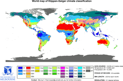 Klimaklassifikation nach Köppen und Geiger - (Schule, Geografie, Natur)
