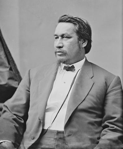 Ely S. Parker/Hasanoanda Lt. Col. der Union Army im Bürgerkrieg, Seneca - (Haare, Bart, Indianer)