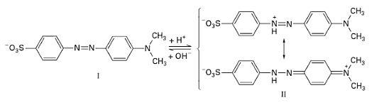 Methylorange - (Chemie, Reaktionsgleichung, Natronlauge)