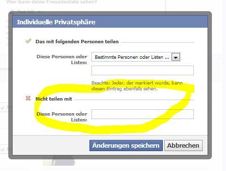 Für facebook bestimmte personen unsichtbar machen Gepostete Facebook