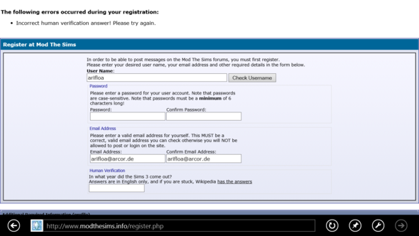 Wie kann ich mich bei mod the sims anmelden? (Sims 3)