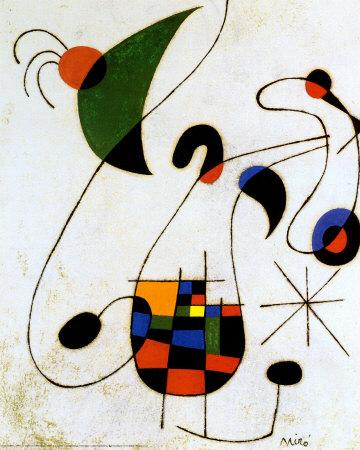 Joan Miro - Die melancholische Sängerin - (Kunst, kunstunterricht, Abstrakt)