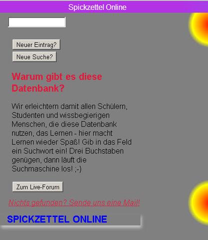 Spickzettel Online - (Finanzamt, Anmeldung, Nachhilfe)