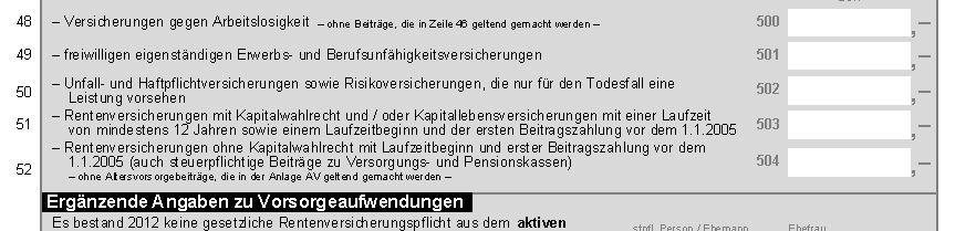 Steuererklärung Haftpflicht und KFZ Haftpflicht, wo eintragen!? (Auto, Finanzen, Steuern)