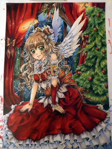 Das Bild mt Weihnachten mag ich auch sehr (man beachte die Tanne und das Kleid) - (Freizeit, Anime, Manga)