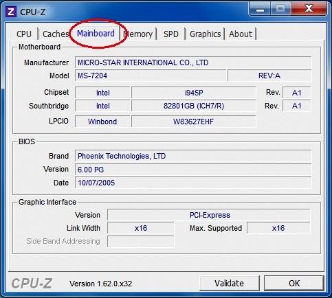 CPU-Z, Mainboard - (Computer, PC, Technik)