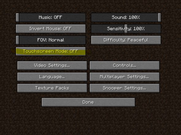 Touchscreen - (Minecraft, Maus)