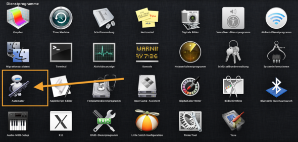 automator - (Mac, Programmierung, OS X)