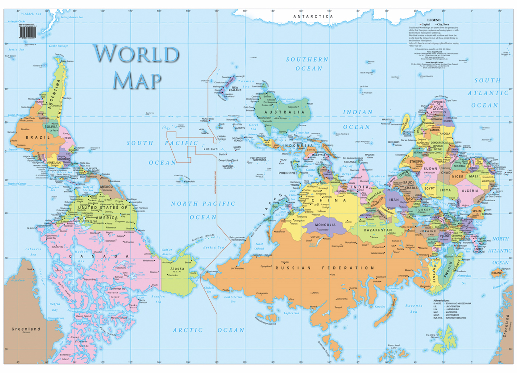  Liegt  Europa  auf jeder Weltkarte in der Mitte oder ist es 
