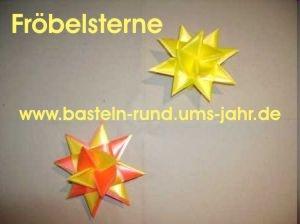 Fröbelstern von www.basteln-rund-ums-jahr.de - (Freizeit, Christentum, basteln)